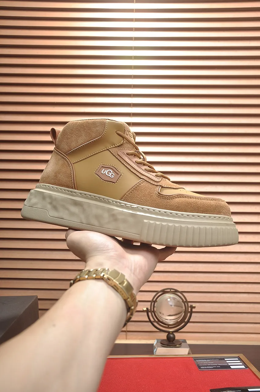 Men's shoes 💰640💶 [UGG] (full wool lining) top-end high-quality fur-in-one warm snow boots from Australia's warm luxury brand men's shoes, UGG-5877 official website synchronized, made of imported cowhide, carefully sewn...Imported rubber foam outsole (comfortable, soft, wear-resistant) The quality is really great...Exquisite workmanship, you can't put it down at first sight, available in sizes 39-44
